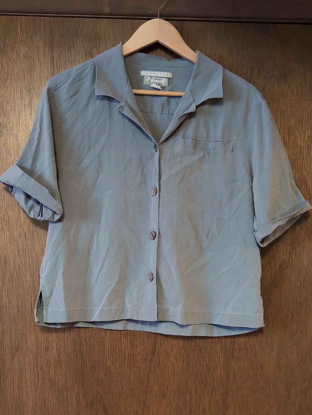 Tommy Bahama Short-Sleeve Button-Front Shirt - Slate Blue